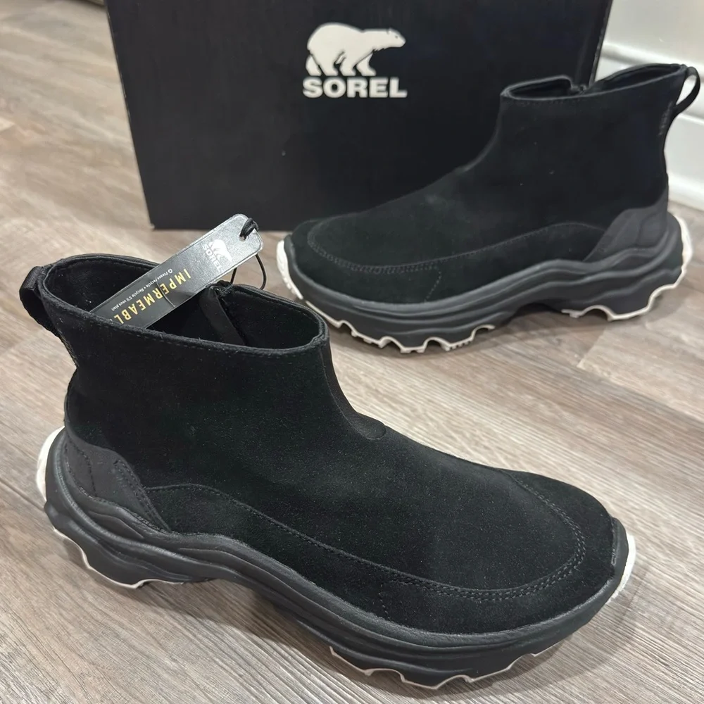 Sorel Kinetic Breakthru Acadia WP Waterproof Black Bootie Boots